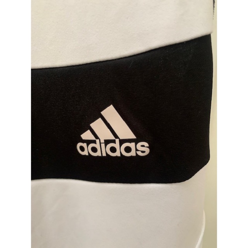 Adidas Womens Galaxy Dress White Black Racerback Tennis Activewear Size L - Picture 3 of 5